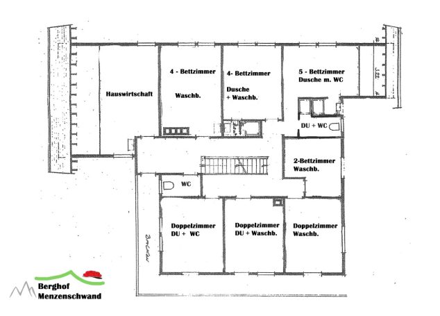 Bettenplan 1.OG - Berghof Menzenschwand